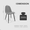 Dining Chairs Set of 4, Modern Accent Chairs, with Sturdy Black Metal Legs - 2 of 4