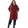 Agnes Orinda Women's Plus Size Peter Pan Collar Single Breasted with Pockets Long Winter Pea Coats - 3 of 4