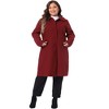 Agnes Orinda Women's Plus Size Peter Pan Collar Single Breasted with Pockets Long Winter Pea Coats - image 3 of 4