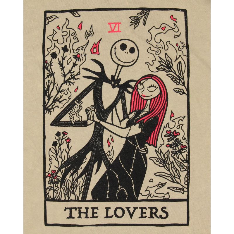 The Nightmare Before Christmas Adult Shirt The Lovers Tarot Card T-Shirt, 2 of 4