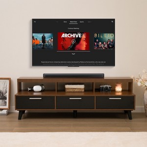 XIYUYEU TV Stand Modern LED Entertainment Center Media Console with Storage - 1 of 4