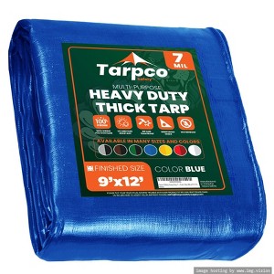 Tarpco Safety Heavy Duty 7 Mil Tarp Cover, UV Resistant, Rip Proof for Roof, Camping, Patio, Pool, Boat - 1 of 4