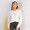 Women's Neutral Tonal Wave Long Sleeve Sweater - Cupshe - image 3 of 4