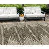 Coffee And Ivory Abstract Washable Indoor Outdoor Area Rug - 2 of 4