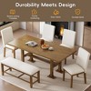 Whisen 6-Piece Farmhouse Extendable Dining Table Sets with Removable Leaf and Upholstered Dining Chair, Bench - 4 of 4