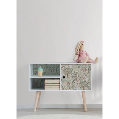 Almond Vintage Forest Critters Peel and Stick Wallpaper Roll