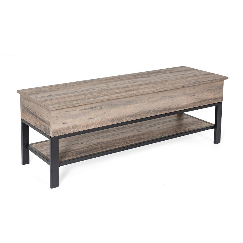 Emma and Oliver Farmhouse Entryway Bench with Hinged Lift Top Seat, 1 of 14