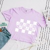 Simply Sage Market S.W.Smiley Checkered X Face Boxy Crop Top - 3 of 4