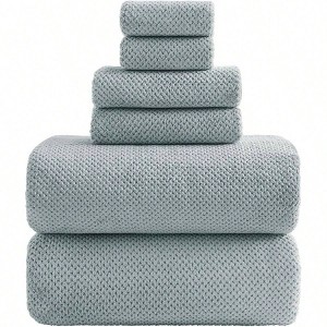 Oversized Bath Towels 39x78 Inch, 6 Piece Set, Extra Large Luxury Microfiber Towels for Bathroom Hand Towels 13.78x29.53 Towels 13x13 - 1 of 4