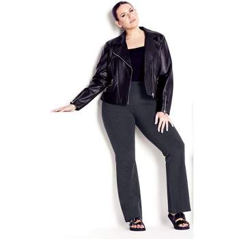 Women's Plus Size Supima® Bootleg Legging Charcoal - tall | AVENUE LEISURE