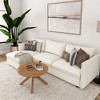 Plank+Beam Cross Leg Modern Coffee Table, 30" Solid Wood Tables for Living Room, Round Center Table - 4 of 4