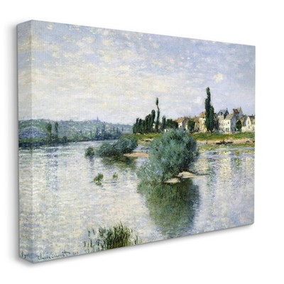 Stupell Industries Countryside Homes Lake Landscape Monet Classic Painting