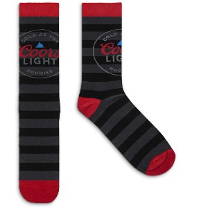 Tee Luv Coors Light Cold As The Rockies Striped Socks - 1 of 2
