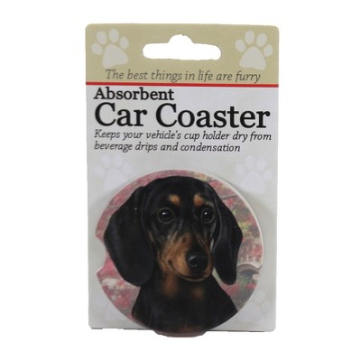 Car Coaster 2.5" Daschund Car Coaster Absorbant Dog Pet E & S Pet  -  Coasters