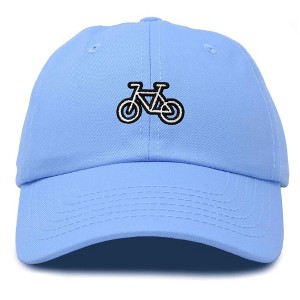 Dalix Bike Embroidered Bicycle Cotton Baseball Cap Adjustable Dad Hat Mens - 1 of 4