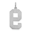 Black Bow Jewelry Sterling Silver, Jersey Collection, Large Number 9 Pendant - 3 of 4
