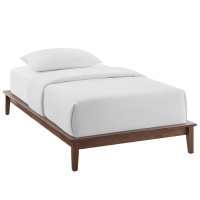 Modway Lodge Twin Wood Platform Bed Frame - Walnut