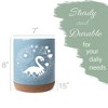Elanze Designs 8 inch Floral Swan Large Ceramic Kitchen Utensil Holder Sky Blue and White Crock with Cork Base - 2 of 4