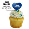 Hofstra University Lions Logo Heart Love Cupcake Picks Toppers Decoration Set of 6 - 3 of 4