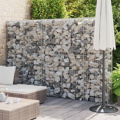 vidaXL Gabion Basket Galvanized Steel 78.7"x19.7"x39.4"