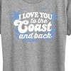Women's - Instant Message - I Love You To The Coast And Back Short Sleeve Graphic T-Shirt - 2 of 4