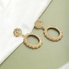 SOHI Women's Orange Corroded Drop Earrings - 2 of 3