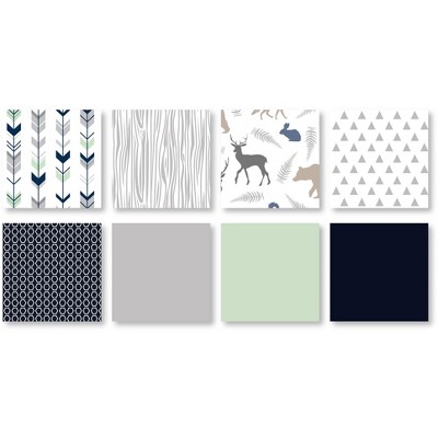 Sweet Jojo Designs Full/Queen Comforter Bedding Set Woodsy Blue, Green and Grey 3 pc — фото 6