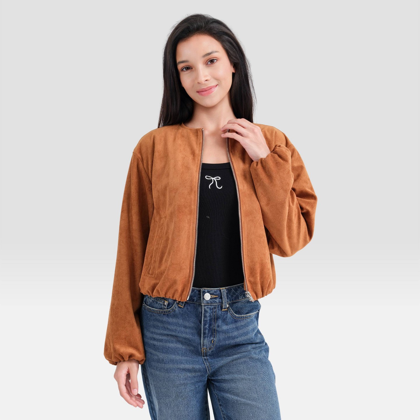 Женская куртка A New Day Full Zip Cropped Bomber — фото 2