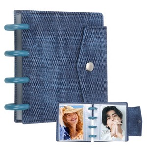 Unique Bargains Detachable Kpop Photocard Holder Book Binder Button Design with Mushroom - 1 of 4