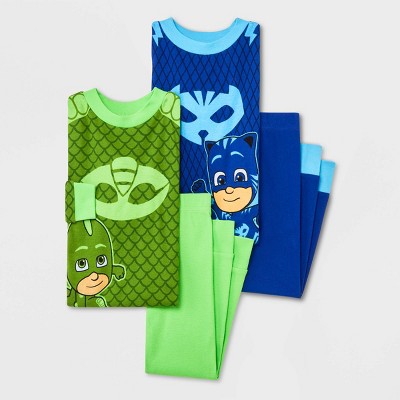Toddler Boys' 4pc PJ Mask Uniform Snug Fit Pajama Set - Blue 