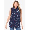 Woman Within Women's Plus Size Perfect Button Down Sleeveless Shirt - image 3 of 4