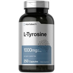Horbäach L-Tyrosine Supplement | 1000mg | 250 Capsules - 1 of 4