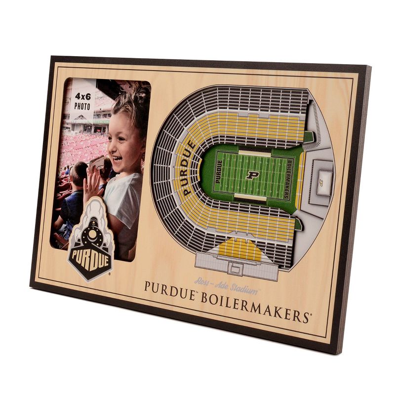 4&#34; x 6&#34; NCAA Purdue Boilermakers Football 3D StadiumViews Picture Frame, 1 of 6