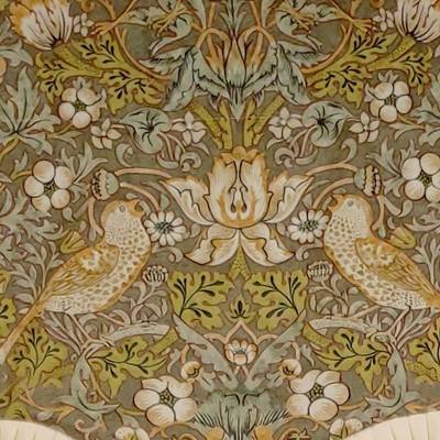 Vivaldi Green Nature-Inspired Bird Motif Window Valance