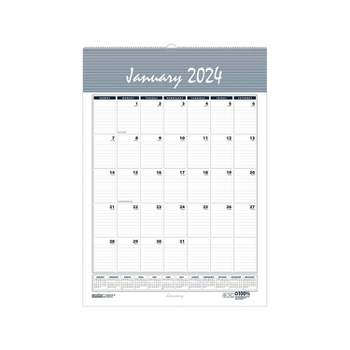 2024 House of Doolittle Bar Harbor 12" x 17" Monthly Wall Calendar Wedgwood Blue/Gray (332-24)