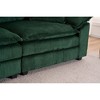 84.6" Convertible Corduroy 2-Seater Sectional Sofa with 2 Ottomans & Pillows - 2 of 4