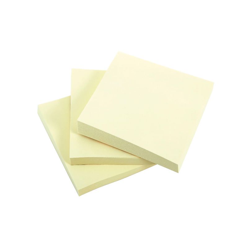 MyOfficeInnovations Stickies Recycled Notes Blank 3" x 3" Yellow 18 Pads/PK (S-33YR18) 860852, 2 of 3