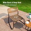 Captiva Designs 3pc Spacious Acacia Wood Table & Double layered Rattan Wicker Chairs - 4 of 4