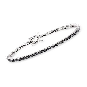 Ross-Simons 3.00 ct. t.w. Black Diamond Tennis Bracelet in Sterling Silver - 1 of 3