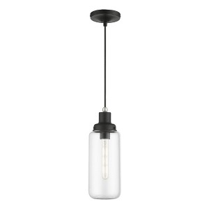 Livex Lighting Oakhurst 1 - Light Pendant in  Black/Brushed Nickel - 1 of 4