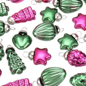 Unique Bargains Glass Decorative Hanging Tree Ornament Balls 1"-1.5" 50 Pcs - 1 of 4