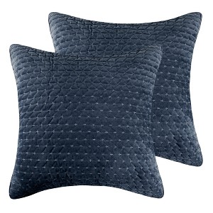 Velvet Stitch Euro Sham Set of 2 - Levtex Home - 1 of 4