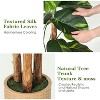 Artificial Scindapsus Aureus Plant, Fake Tree with Decorative Planter, Faux Golden Pothos Plants in Pot, Artificial Trees for Home Office Decor - 2 of 4