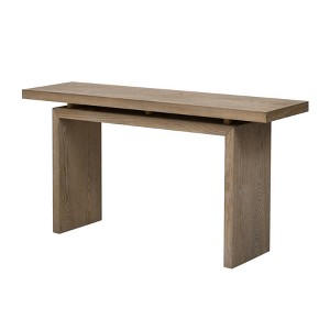 TiramisuBest Ash Console Table,Modern Simple Design with Clever Tabletop for Entryway, Hallway, Living Room, or Foyer (Black) - 1 of 4