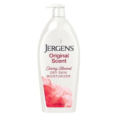 Jergens Original Scent with Cherry Almond Essence Dry Skin Moisturizer, Long Lasting Hydration - 32 fl oz