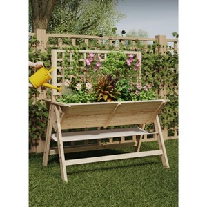 52x30x54in Raised Garden Bed with Legs,Wooden Elevated Raised Garden Beds Outdoor - 1 of 4