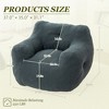 MOONMISS Teddy Fabric Bean Bag Sofa Chair with Armrests Stuffed High-Density Foam in Living Room,Bedroom Reading - 4 of 4