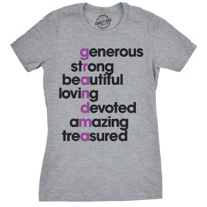 Womens Grandma Letters T shirt Cute Graphic Mothers Day Gift for Grandmother - Crazy Dog Women's T Shirt - 1 of 4