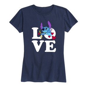 Women's - Lilo and Stitch - Love Cupid Stitch Short Sleeve Graphic T-Shirt - 1 of 4