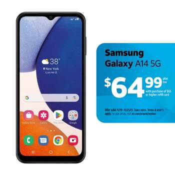 At&t Prepaid Samsung Galaxy A14 5g (64gb) - Black : Target